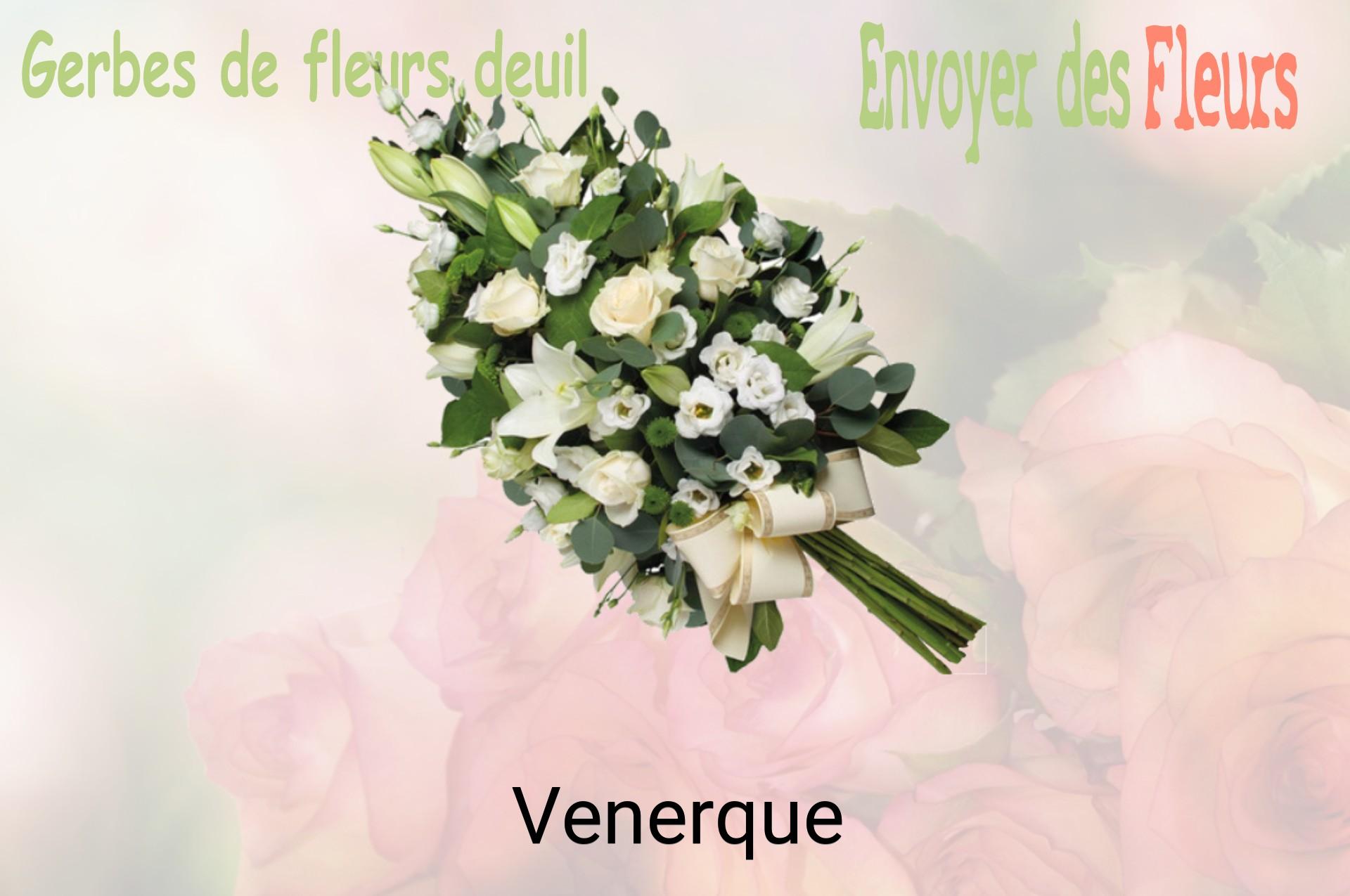 Gerbe de fleurs de deuil livrée à Venerque